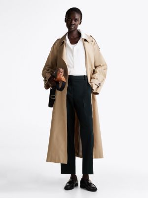 pantalón tobillero de corte slim recto black de mujeres tommy hilfiger