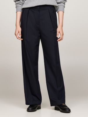 Pigment Dyed Relaxed Straight Leg Trousers | Blue | Tommy Hilfiger