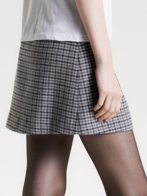 Skirt Blue Tommy And Hilfiger Mini Check Fit | | Flare
