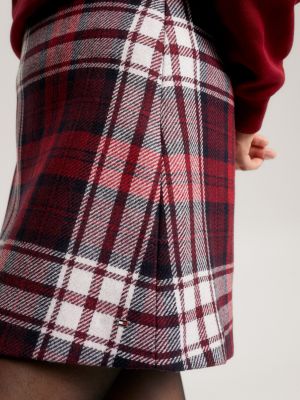 Tommy Tartan Mini Skirt, Red