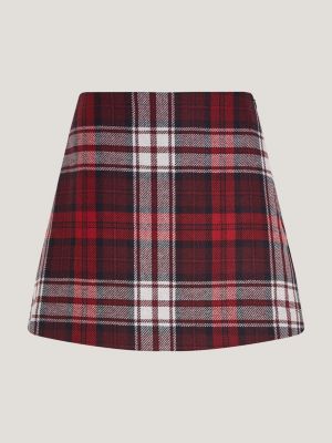 Tommy Tartan Mini Skirt, Red