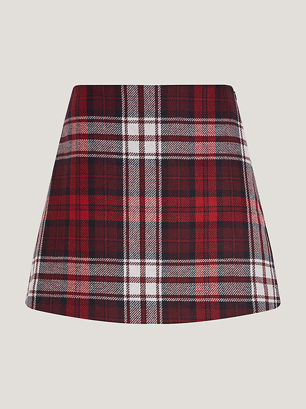 Tommy Tartan Mini Skirt | Red | Tommy Hilfiger