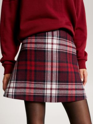 Tommy Tartan Mini Skirt | RED | Tommy Hilfiger