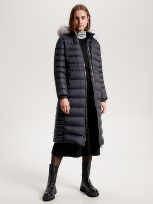 Faux Fur Hood Down-Filled Maxi Coat | BLACK | Tommy Hilfiger