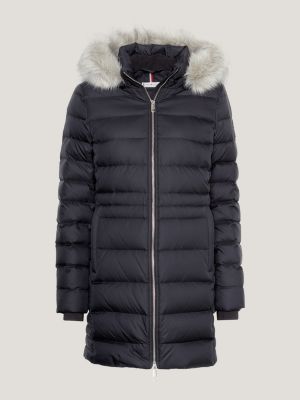 Down-Filled Faux Fur Hood Coat | Black | Tommy Hilfiger