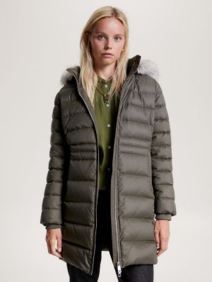 Down-Filled Faux Fur Hood Coat | Khaki | Tommy Hilfiger