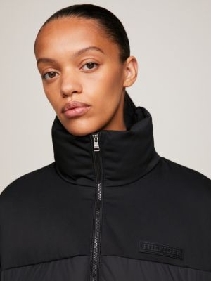 Black puffer cheap jacket tommy hilfiger