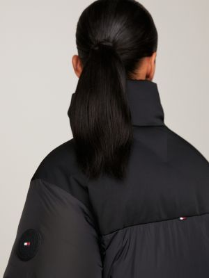 Recycled Relaxed New York Puffer Jacket, Black