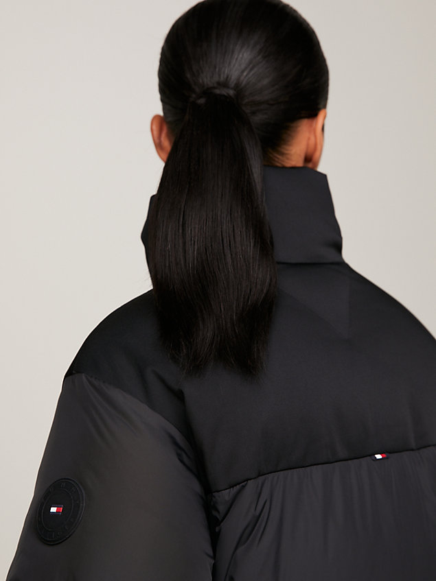 black luźna kurtka puchowa new york dla kobiety - tommy hilfiger