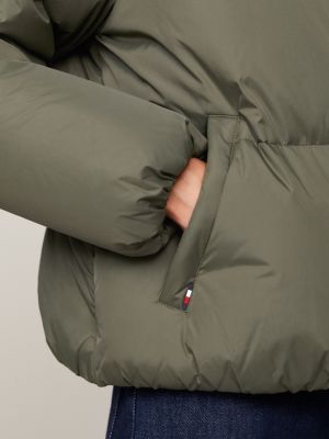 Tommy hilfiger khaki outlet puffer jacket