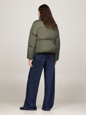 Green tommy best sale hilfiger puffer jacket