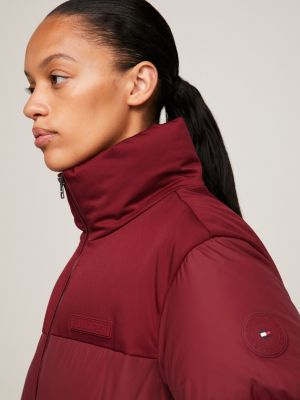 Recycled Relaxed New York Puffer Jacket, RED
