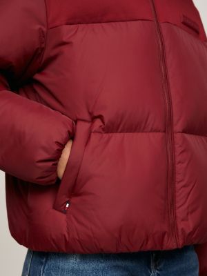 Topshop red puffer clearance jacket