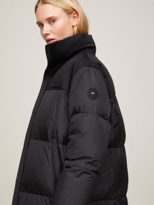 Recycled Maxi Relaxed Hilfiger New | Black | Tommy Puffer York Jacket