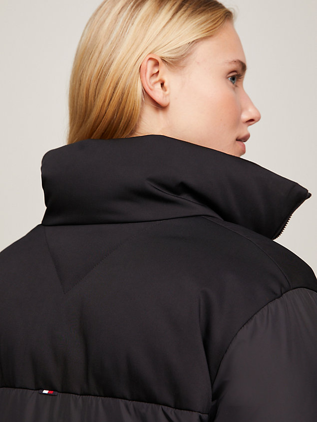 black długa kurtka new york o luźnym kroju dla kobiety - tommy hilfiger
