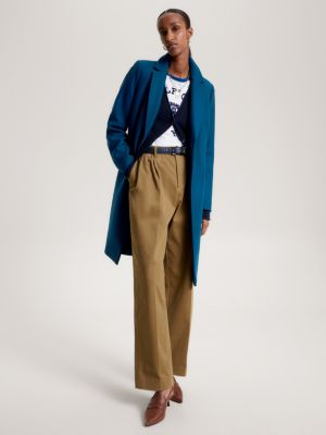 Blue wool coat