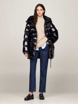 Tommy hilfiger high shine puffer outlet jacket