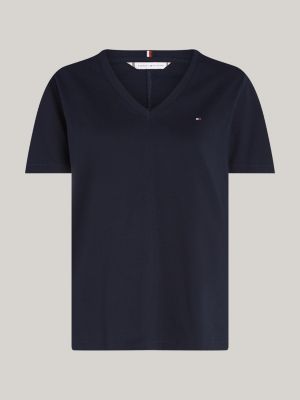 Tommy hilfiger v sales neck shirts