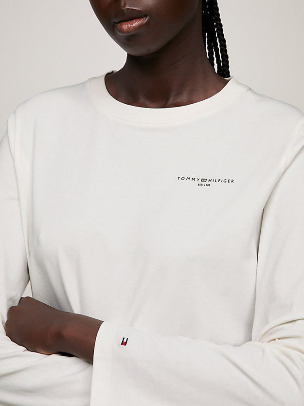 1985 Collection Langarmshirt mit Logo | Weiß | Tommy Hilfiger
