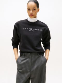 Logo Signature Crew Neck Sweatshirt — Grey 1