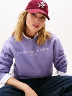 Logo Signature Crew Neck Sweatshirt — Purple 2
