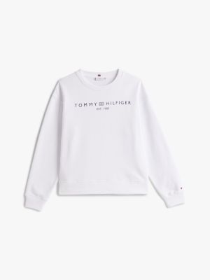 Modern Signature Logo Sweatshirt, White