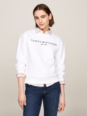 Modern Sweatshirt mit | Hilfiger | Tommy Logo WEIß