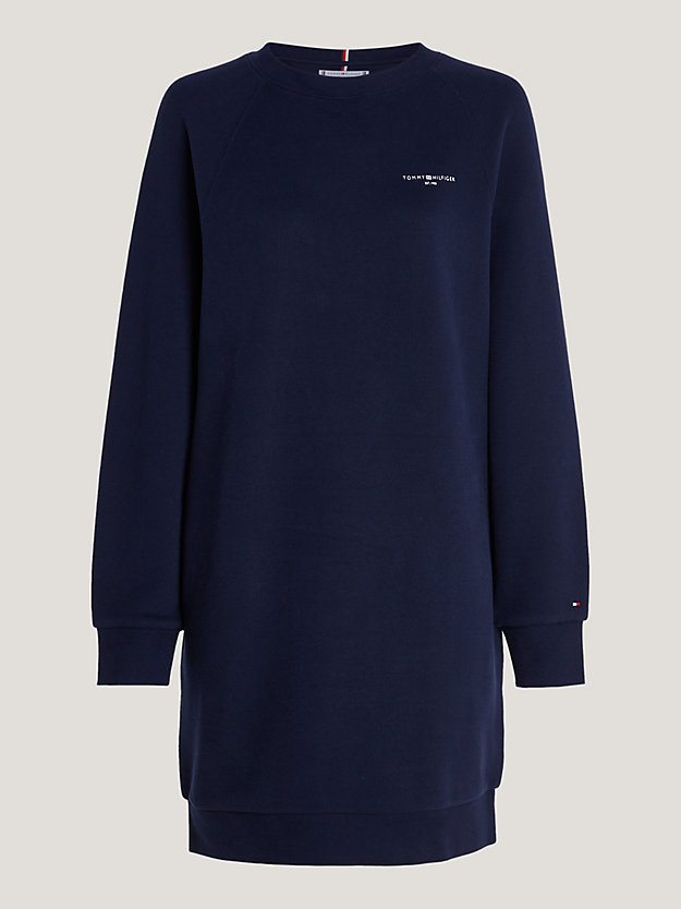 blauw 1985 sweaterjurk voor dames - tommy hilfiger
