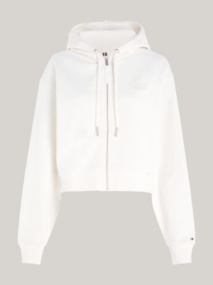 TOMMY HILFIGER: Sudadera para mujer, Blanco  Sudadera Tommy Hilfiger  WW0WW40838 en línea en