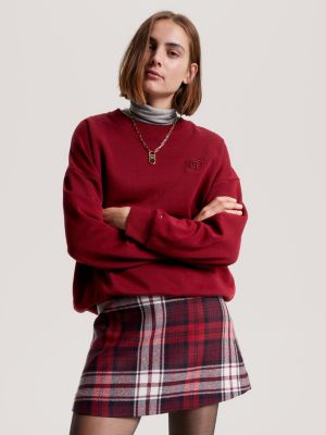 Relaxed Fit Crew Neck Sweatshirt Red Tommy Hilfiger