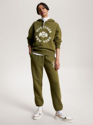 Sweat capuche Varsity floqu Vert Tommy Hilfiger