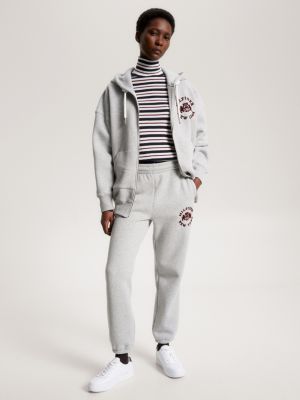 Tommy hilfiger logo cuffed best sale fleece pants