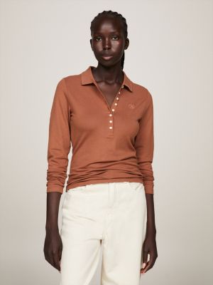 Tommy Hilfiger slim polo shirt in brown