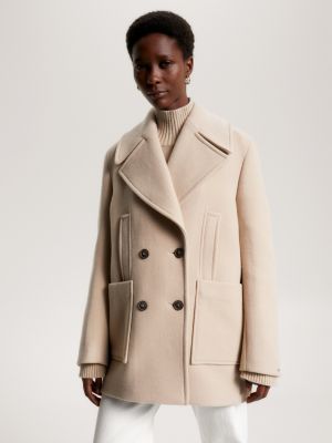 Beige 2024 peacoat womens