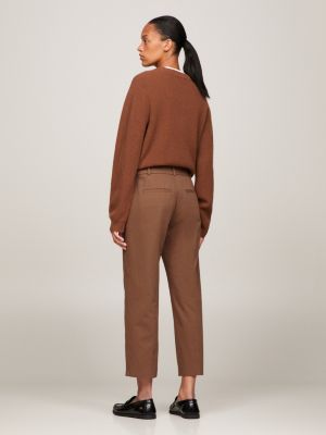 STRAIGHT FIT TECHNICAL PANTS - Brown