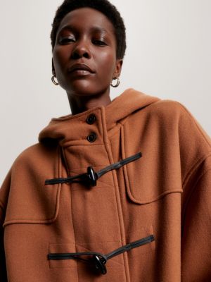 Duffle coat with hood on sale womens