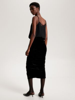 Ruched hotsell velvet skirt