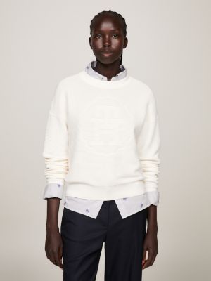 White crew on sale neck sweater