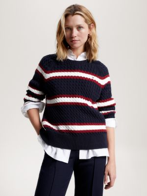 Mini Cable Knit Jumper Blue Tommy Hilfiger