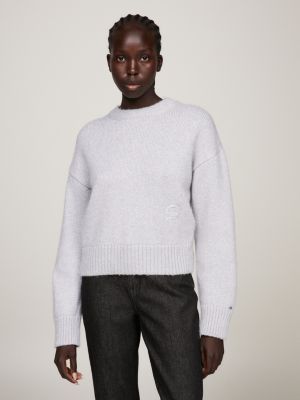 Grey tommy hilfiger jumper on sale womens