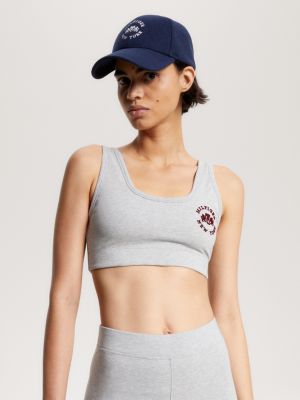 Sport Varsity Low Support Racerback Bra, Grey