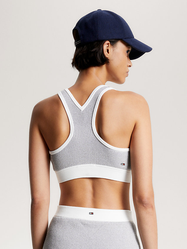 grey sport slim fit skort aus recycling-material für damen - tommy hilfiger