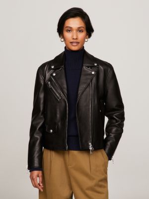 foretrækkes Sult mesterværk Women's Leather Jackets | Biker Jackets | Tommy Hilfiger® FI