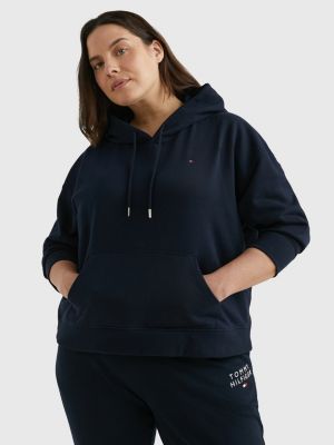 | Tommy Collection 1985 | Blau Terry-Hoodie Modern Curve Hilfiger