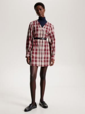 Red tartan hot sale tunic dress