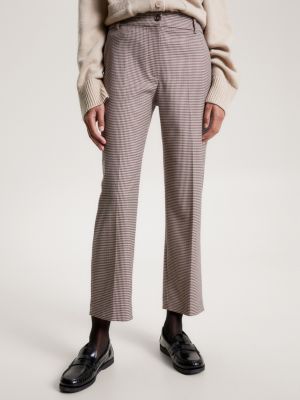 Grey check pants store womens