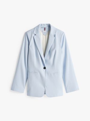 blue single breasted blazer for women tommy hilfiger