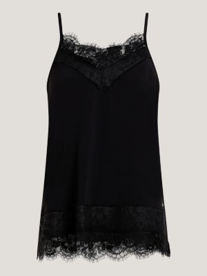 Black lace shop camisole top