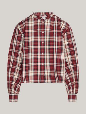 Tommy hilfiger best sale red plaid shirt