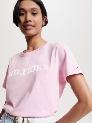 T shirt tommy 2025 hilfiger femme rose